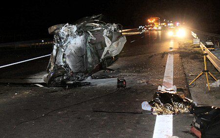 2 osoby zginęły w wypadku radiowozu na autostradzie A2