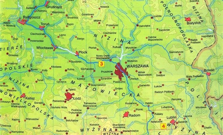 Zaznaczyliśmy na mapie 7 polskich rzek. Rozpoznasz je?