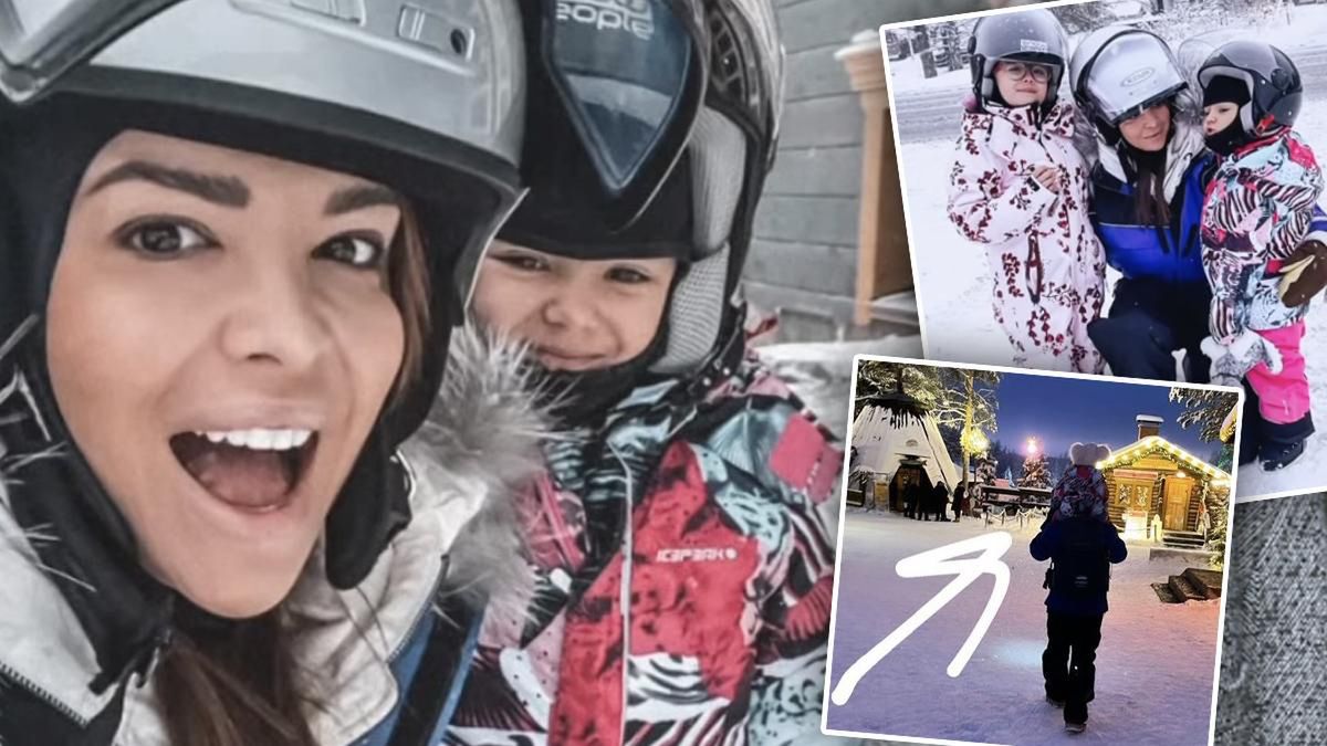 Anna Wendzikowska z córkami w Laponii