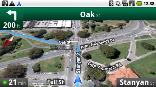Google Maps Navigation dla Androida 2.0