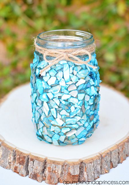 Beach Inspired Mason Jar