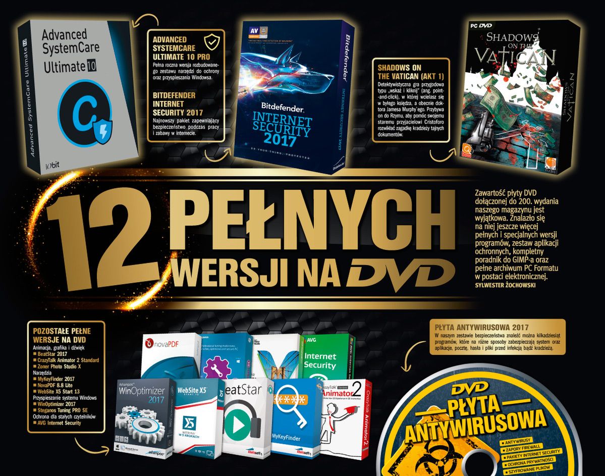 12 pełnych wersji na DVD