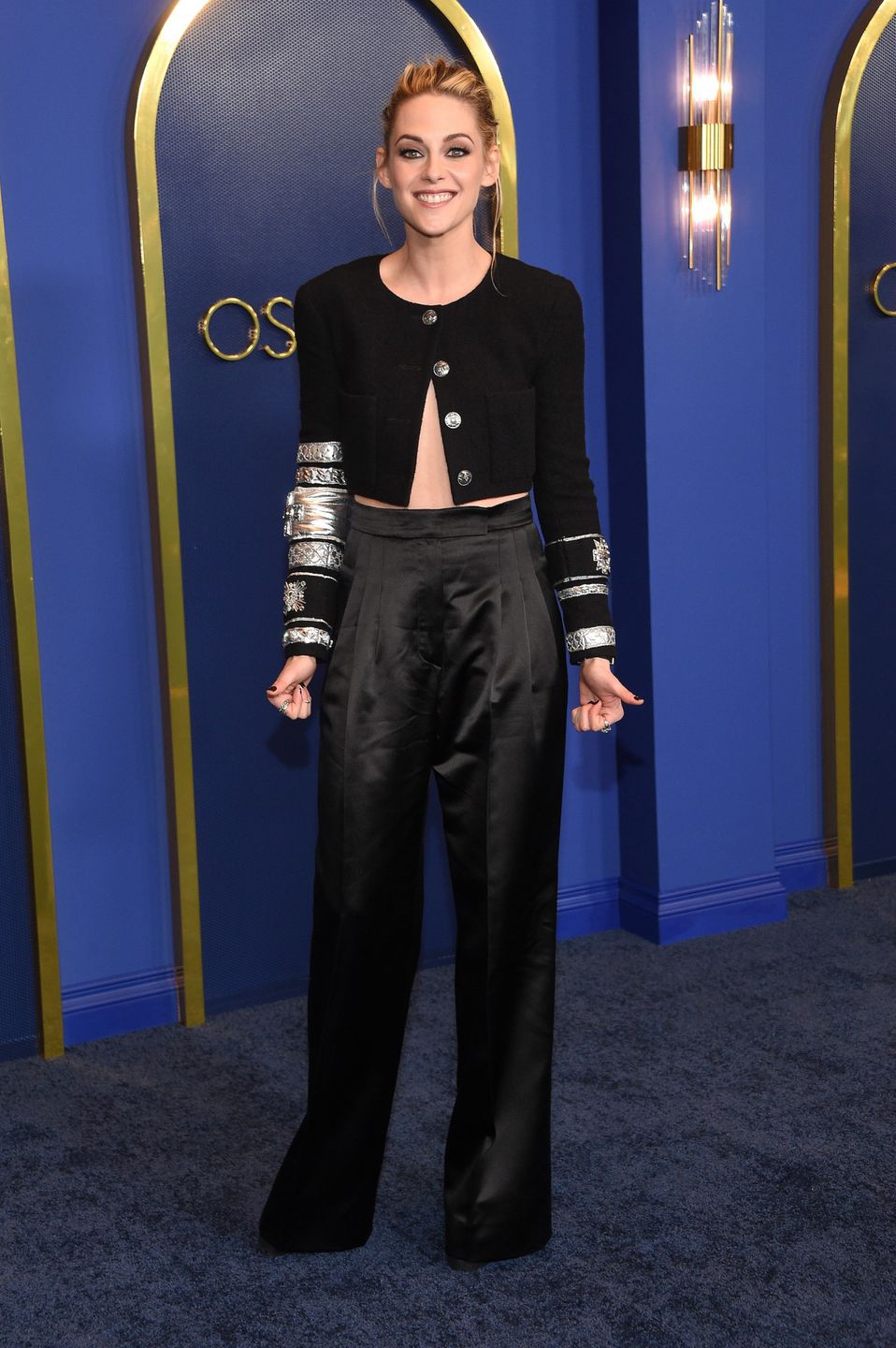 Kristen Stewart na tradycyjnym lunchu przed galą Oscary 2022 | fot. ONS