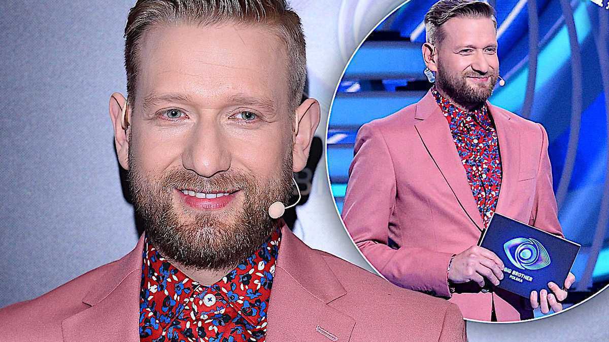 Bartek Jędrzejak, różowy garnitur z Zara