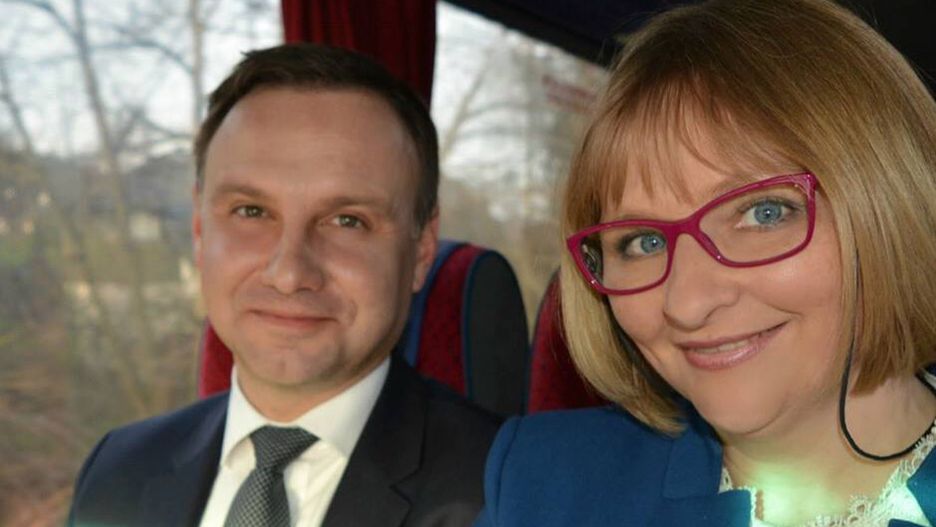 Posłanka Barbara Bartuś z prezydentem Andrzejem Dudą