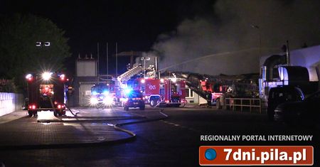 Potężny pożar w Trzciance