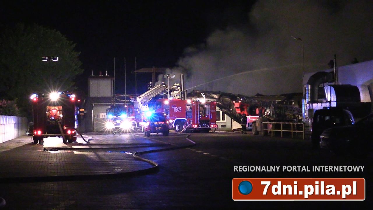 Potężny pożar w Trzciance