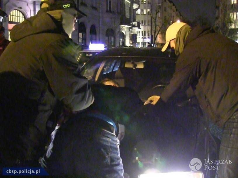 Zatrzymanie Cezarego P., materiały policyjne