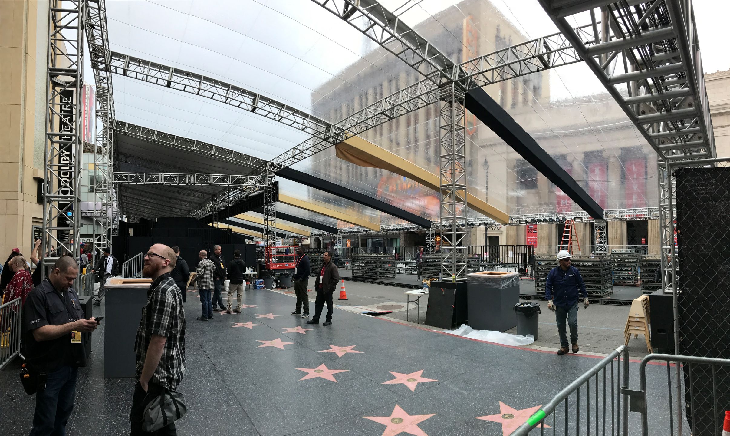 LOS ANGELES - FEB 21: Oscar preparations at the Dolby Theater, 2017 in Hollywood, Los Angeles, California. 