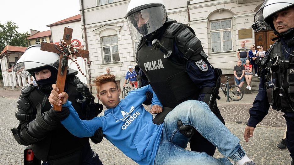 Jakub Baryła na Marszu Równości w Płocku