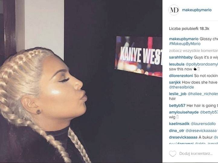 Kim Kardashian konturuje twarz