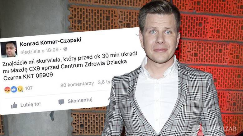 Filip Chajzer pomógł szukać skradzionego auta