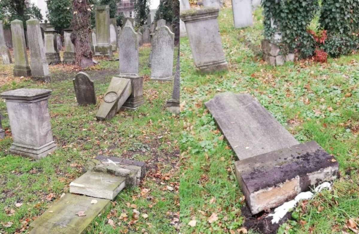 Nastolatki zniszczyły nagrobki na zabytkowym cmentarzu żydowskim w Opolu