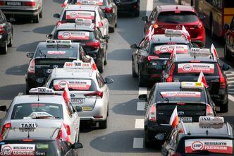 Protest taksówkarzy. Były mandaty m.in. za picie alkoholu, będą też wnioski do sądu