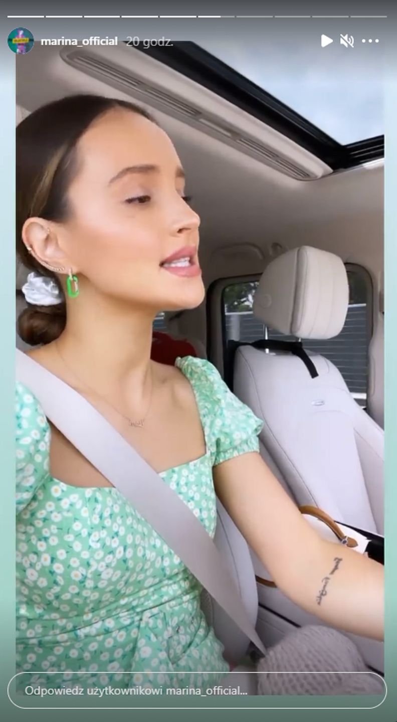Marina Łuczenko w sukience marki Zara