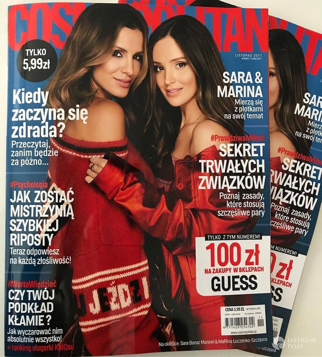 Sara Boruc i Marina Łuczenko razem na okładce Cosmopolitan