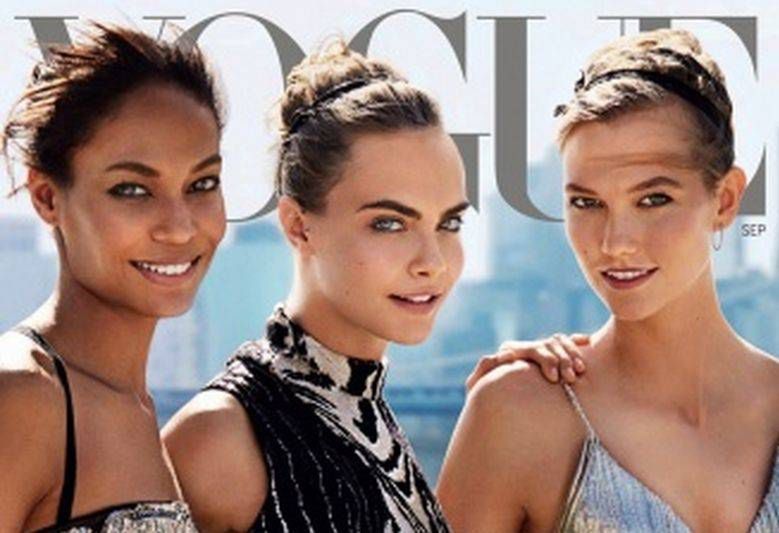 Cara Delevingne, Joan Smalls i Karlie Kloss bawiły się za kulisami sesji do wrześniowego "Vogue'a"! Sparodiowały Madonnę! [wideo]