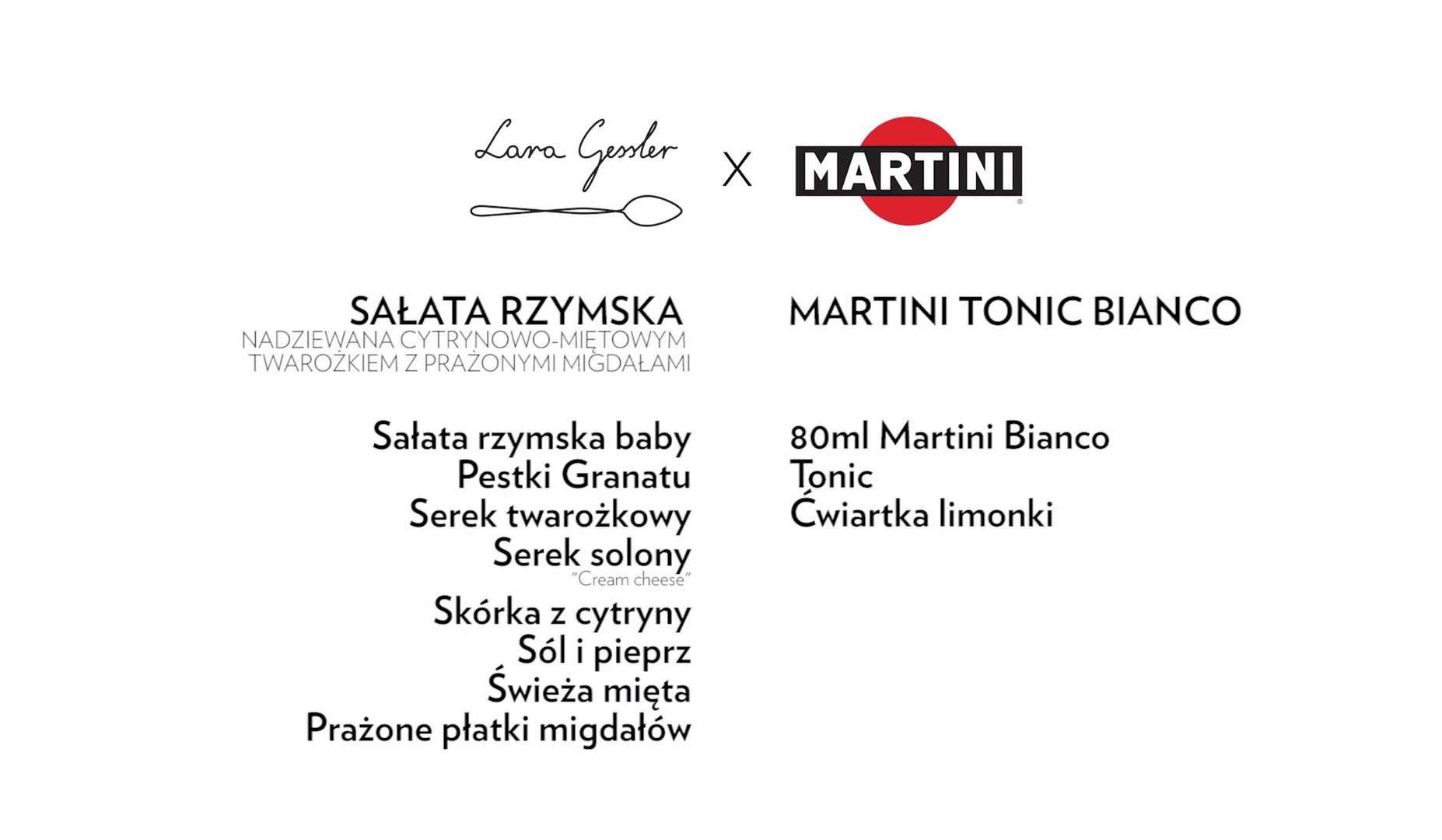 Lara Gessler stworzyła przepisy na włoskie aperitivo z Martini