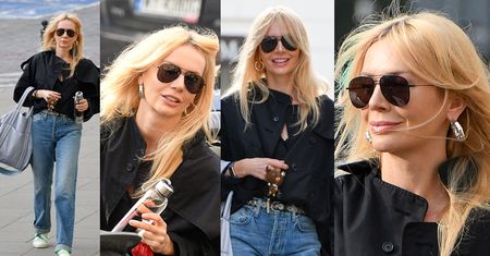 Agnieszka Woźniak-Starak uśmiecha się do paparazzi w drodze do pracy (ZDJĘCIA)