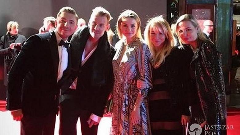 Joanna Przetakiewicz, Dawid Woliński, Łukasz Jemioł, Małgorzata Socha na British Fashion Awards 2015 (fot. Instagram)