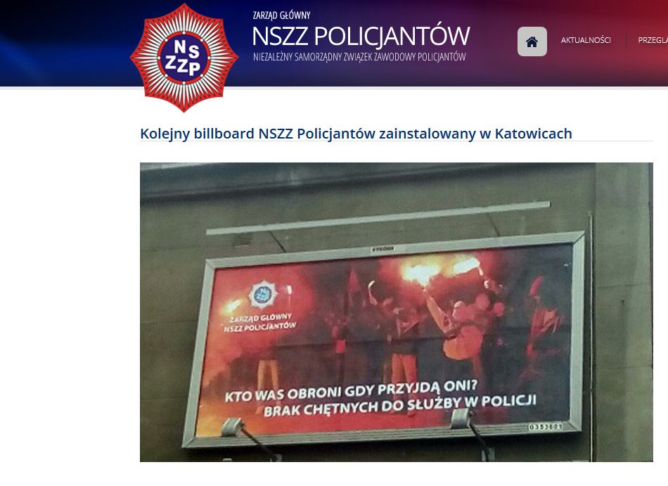 Screen ze strony NSSZP 