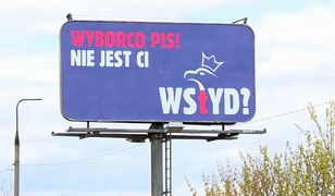 "Wyborco PiS, nie jest ci wstyd?" Kto postawił billboardy?