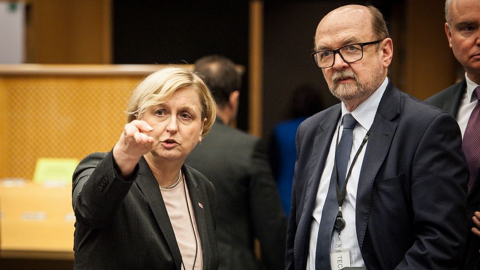Anna Fotyga z Januszem Legutko w Parlamencie Europejskim
