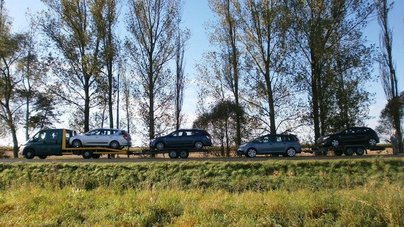 Pociąg samochodów w Stargardzie