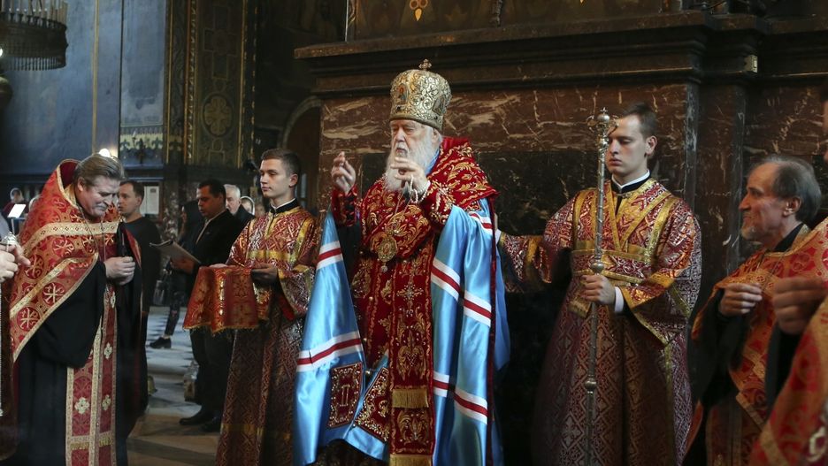 Patriarcha Filared odprawia mszę świętą w Kijowie