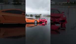 Kosztowny wypadek. Ferrari F430 zderzyło się z Lamborghini Gallardo