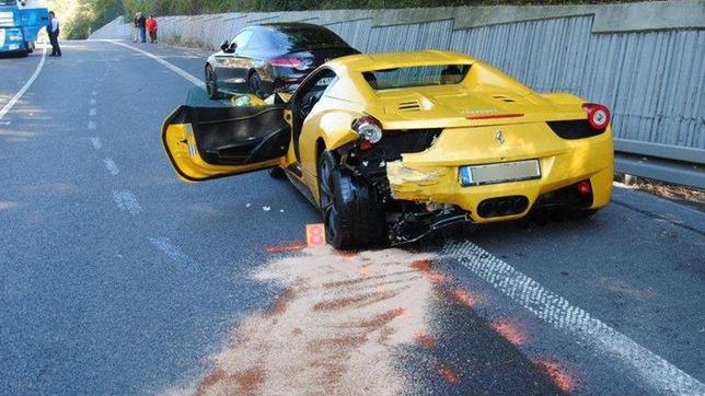 Ferrari, które wzięło udział w wypadku na Słowacji