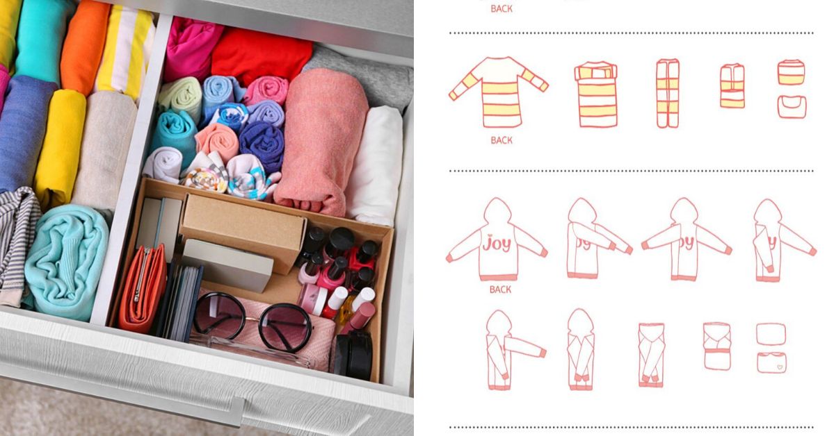 Easy Way to Organise Your Clothes with Marie Kondo. Fold Your Clothes and Enjoy!