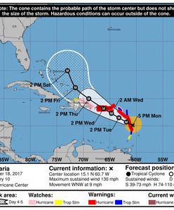 Kolejny ekstremalnie niebezpieczny huragan na Atlantyku. Maria wciąż przybiera na sile