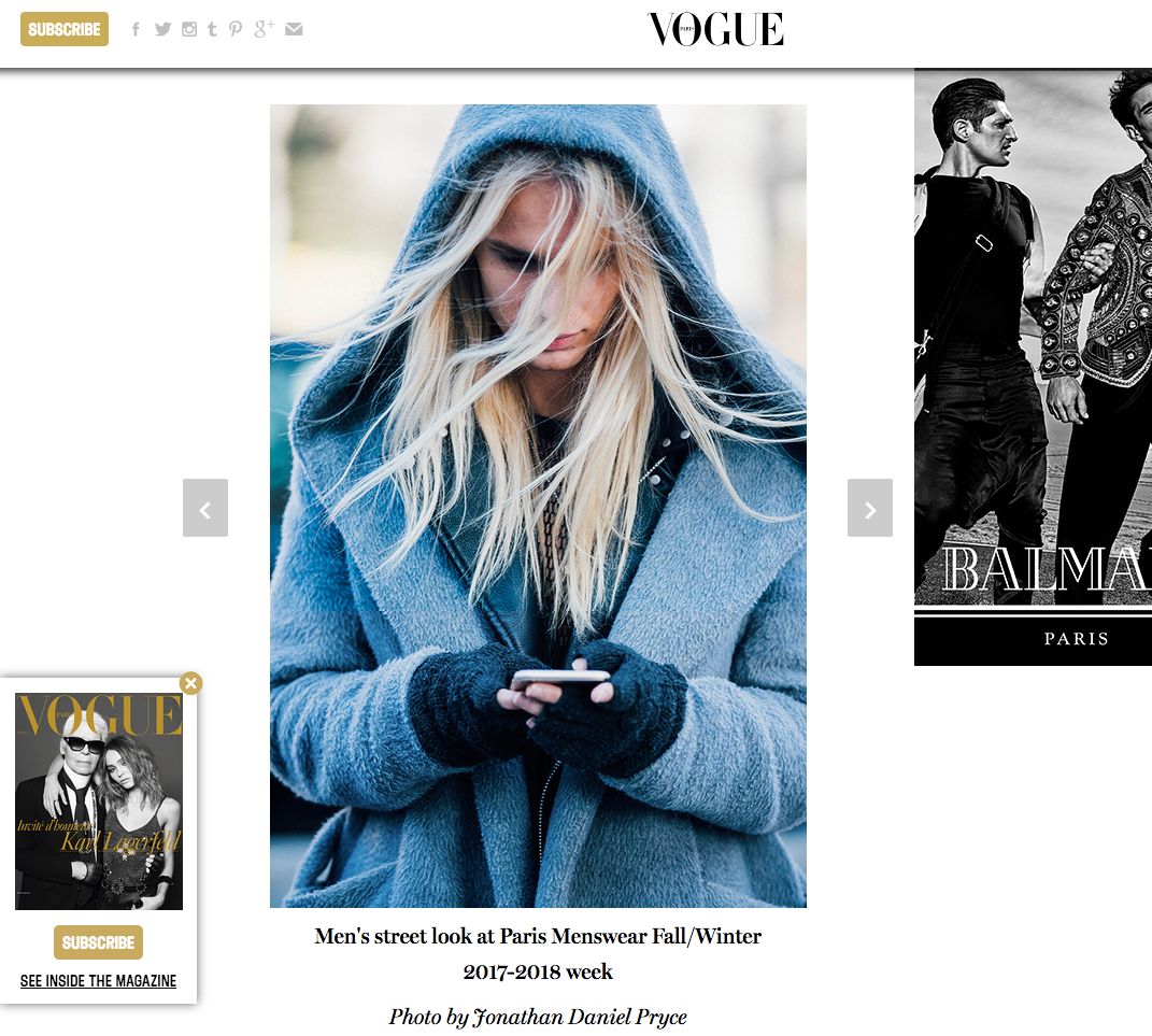 Mateusz Maga we francuskim Vogue (2017)