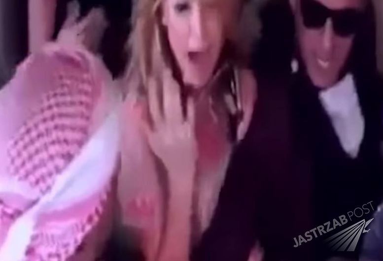 Paris Hilton w samolocie, fot. YOUTUBE