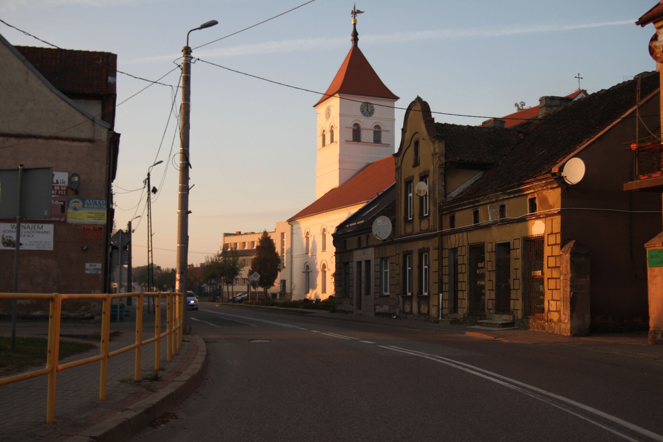 Główna ulica w centrum Wielbarka. 