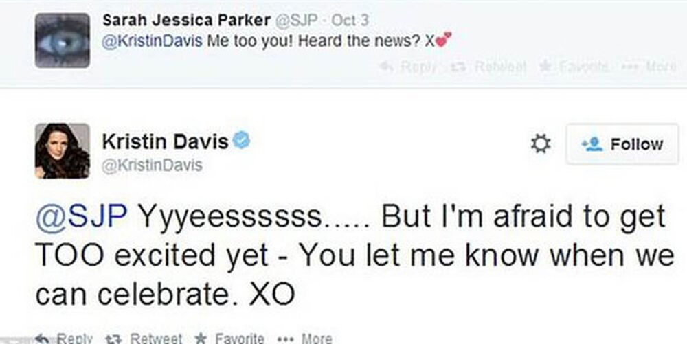 Kristin Davis, Sarah Jessica Parker
Fotografia: screen z Twitter