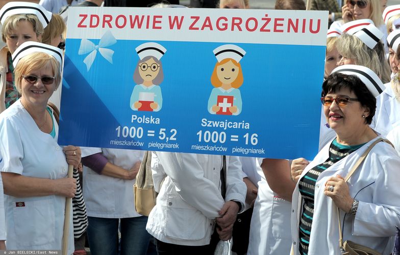 W 2015 na tysiąc pacjentów w Polsce przypadało 5,2 pielęgniarek, dziś niewiele więcej - 5,4. 
