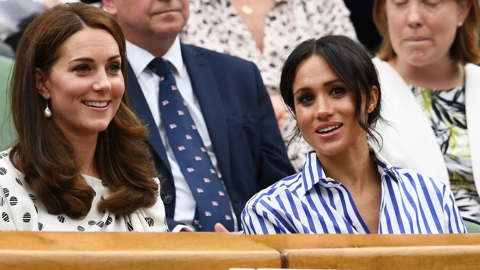 Kate Middleton i Meghan Markle oglądają turniej na Wimbledonie