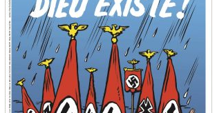 Okładka tygodnika "Charlie Hebdo" zszokowała. "Bóg istnieje! Zatopił wszystkich neonazistów w Teksasie"
