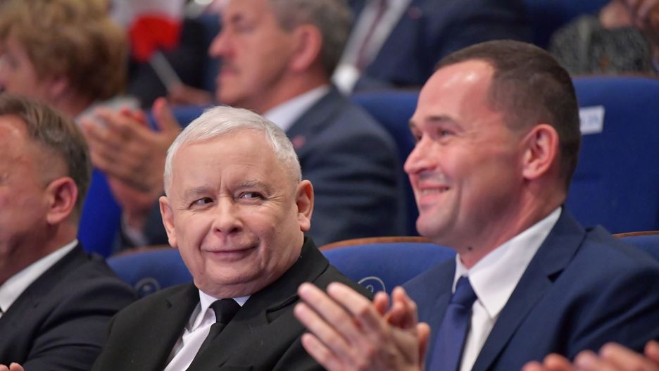 Jarosław Kaczyński i Karol Tchórzewski