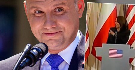 Kamala Harris wybuchnęła śmiechem w czasie konferencji z Andrzejem Dudą. Prezydent zaczął mówić po angielsku i... Przez chwilę było niezręcznie