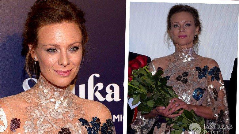 Magdalena Boczarska na premierze filmu Sztuka kochania. Zdjęcia kreacji 2017. przemówienie