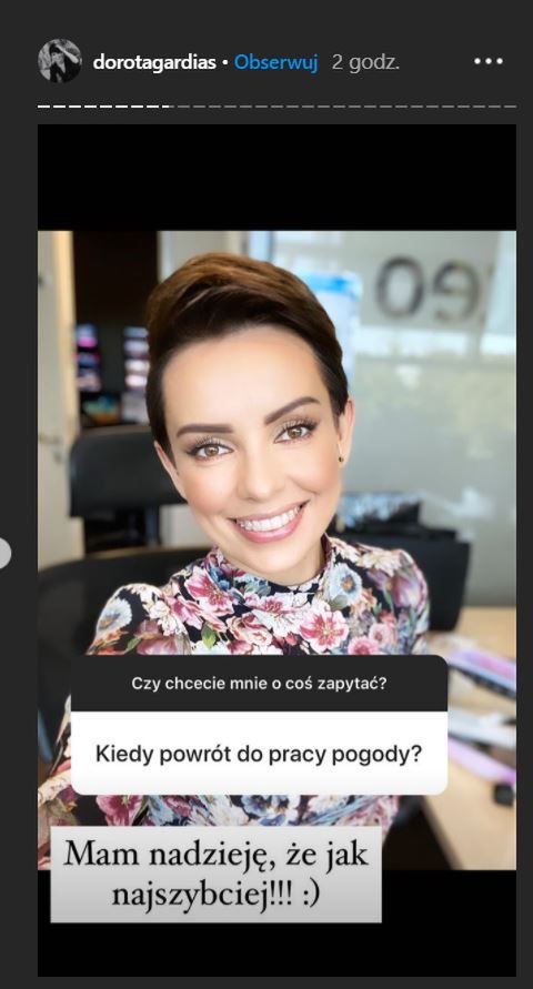 Dorota Gardias mówi o koronawirusie