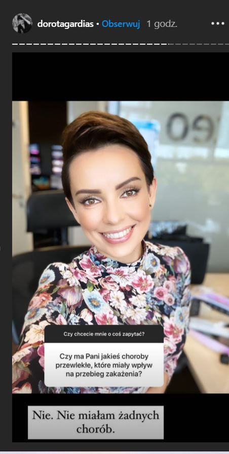 Dorota Gardias mówi o koronawirusie