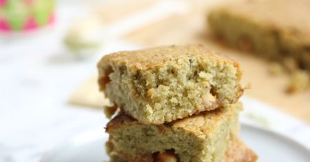 Matcha blondies. Ekspresowe ciacho do kawy