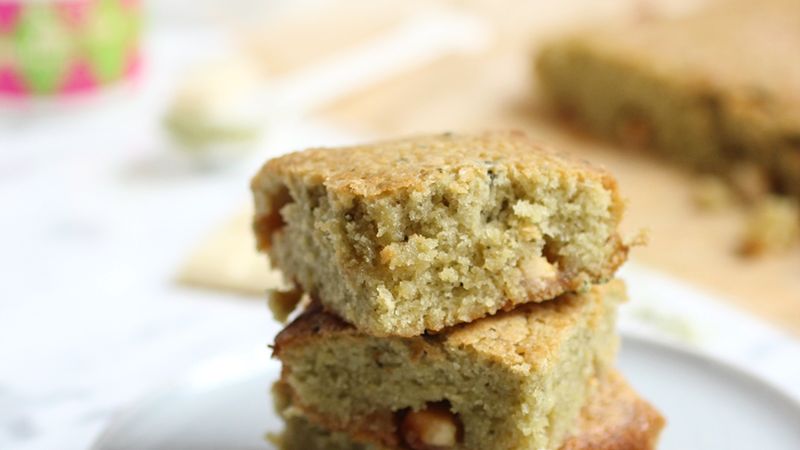 Matcha blondies. Ekspresowe ciacho do kawy