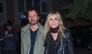 Rockowa i ekstrawagancka Monika Olejnik z ukochanym na salonach
