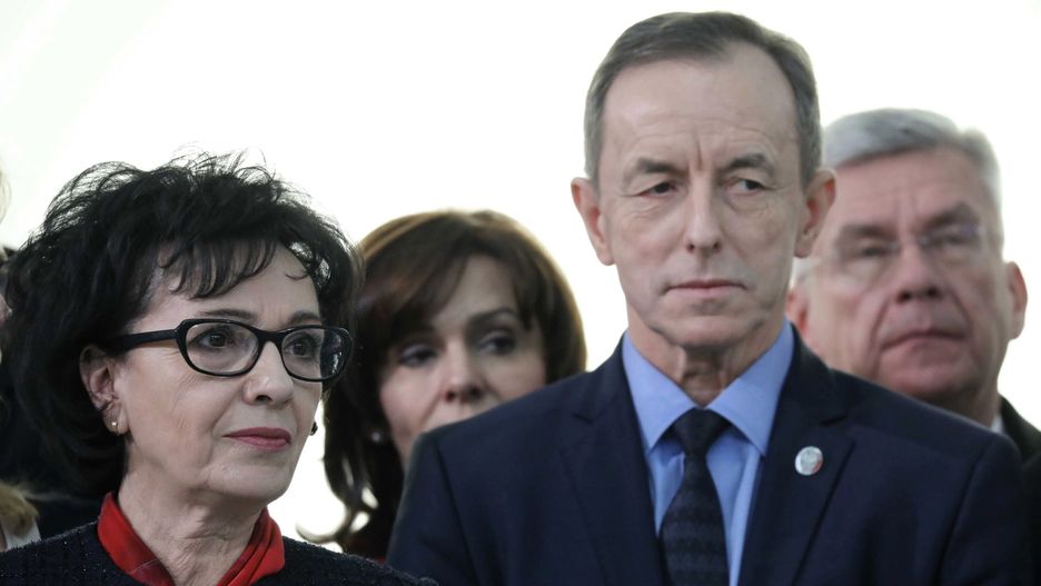 Marszałek Sejmu Elżbieta Witek oraz marszałek Senatu Tomasz Grodzki