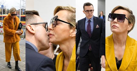 "Megapokojowy" rozwód Kurzajewskich: oryginalna stylizacja Pauliny i buziak w policzek na pożegnanie (ZDJĘCIA)